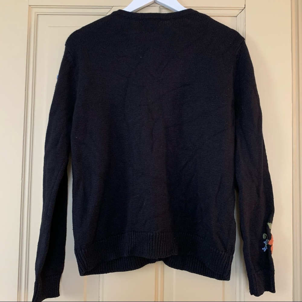 Vintage Embroidered Cottagecore Cardigan SZ L - Picture 7 of 13